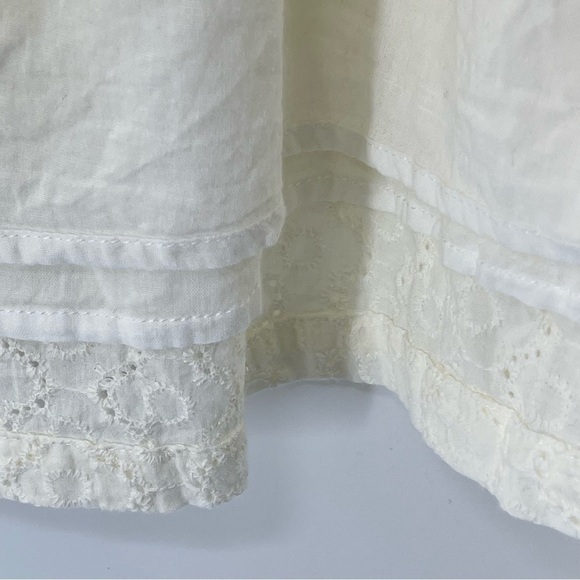 Modcloth Cream Retro Cotton Eyelet A-line Skirt with Bow Detail - Size 1X - Picture 8 of 14